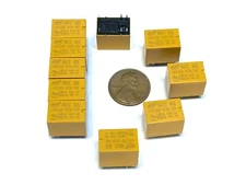 10 Pieces yellow HK4100F-DC9V-SHG  3A 6pin 250VAC 9v small Relays  A24