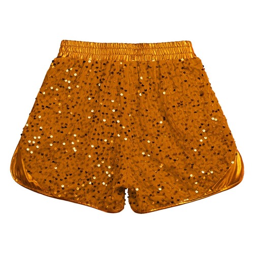 Kids Girls Costume Sides Slit Dancewear Jazz Shorts Teens Sequins Hip Hop Booty - Picture 46 of 90