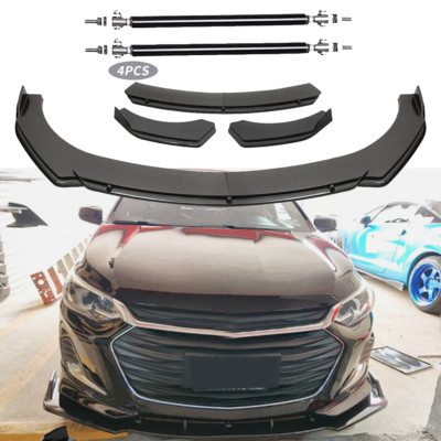 Carbon Front Bumper Lip Splitter Spoiler Body Kit For Chevrolet Onix 2021-2024