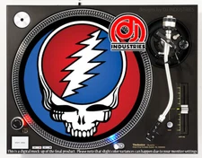 Grateful Dead Skull - 7"-12" DJ slipmat for LP turntable record player 