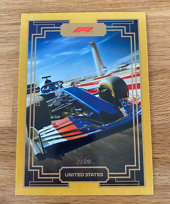 Topps Formula 1 Flagship 2022 - Art du Grand Prix United States GOLD Box Topper