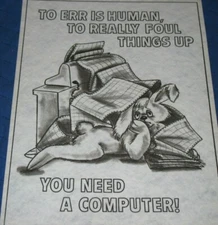 * TRI CHEM 7114 TO ERR IS HUMAN FOUL UP WITH A COMPUTER Picture to paint TRICHEM