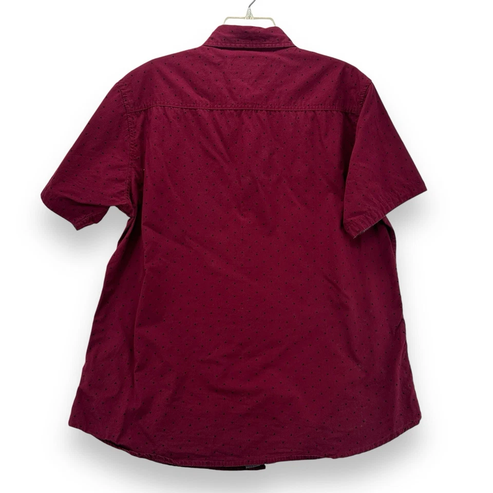 Rugby University Mens Red Blue Short Sleeve Button Up Casual XL Extra Large - Image 4 of 4