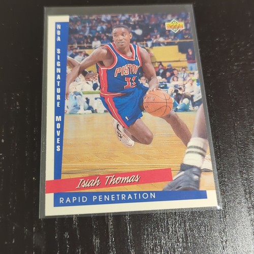 Isiah Thomas - 5 Card Lot: 1990-91 Topps Upper Deck Fleer NBA Hoops Pistons NM+ - Picture 3 of 12