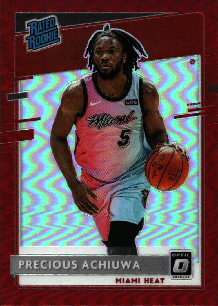 2020-21 Donruss Optic Precious Achiuwa Red Prizm Rated Rookie RC #71/99 Heat