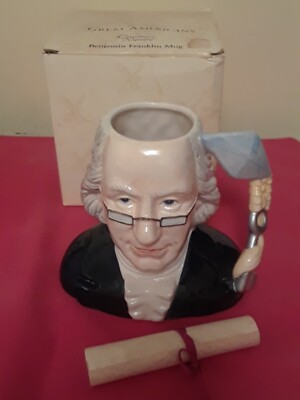 Benjamin Franklin Ceramic Mug Great Americans by Cranbury Square