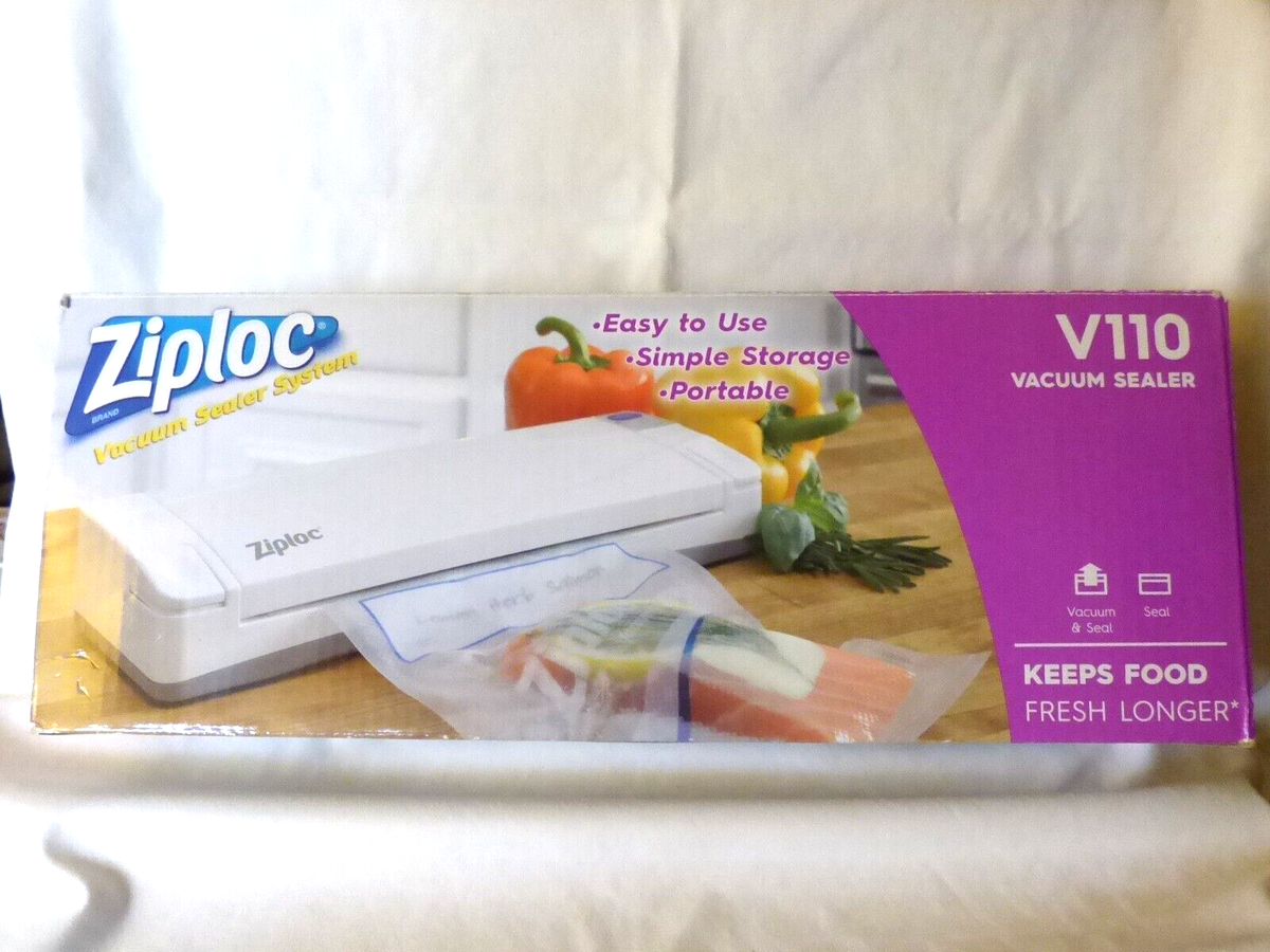 2018 ZIPLOC V110 Food Vacuum Sealer with Rolls of Sealable Bags
