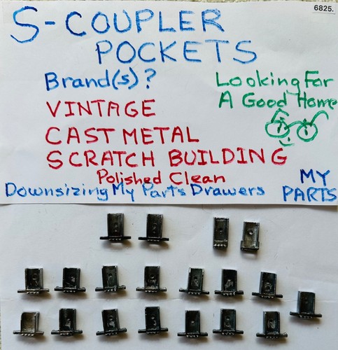 S - COUPLER POCKETS - Brand(s) - Vintage - Cast Metal - Polished Clean (6825)