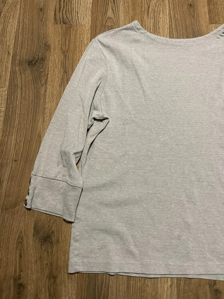 Studio Works Shirt, Women's Size Large, Gray, 3/4 Sleeve - Image 3 of 4