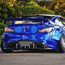 Real Carbon Fiber Rear Bumper Lip Diffuser For Hyundai Genesis Coupe 2009-2016 Real Carbon Fiber Rear Bumper Lip Diffuser For Hyundai Genesis Coupe 2009-2016