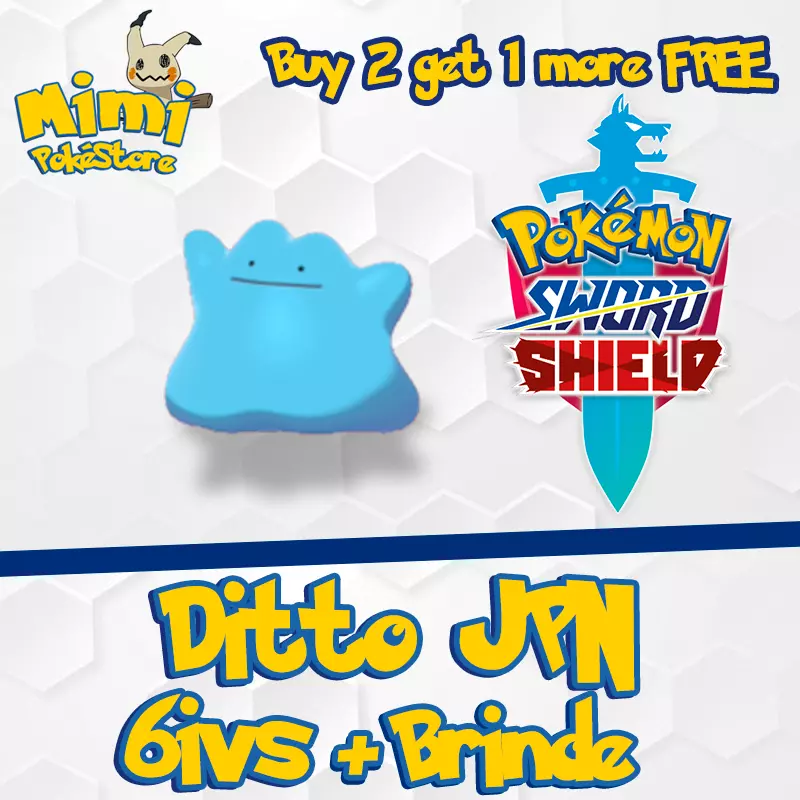 Pokemon Sword and Shield Shiny Japanese Breeding Ditto 6IV