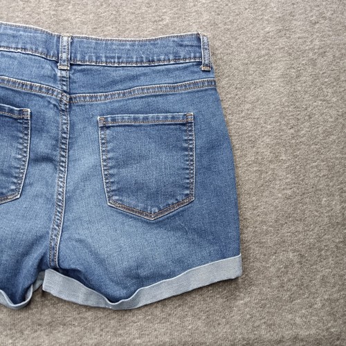 Wonder Nation Jean Shorts Girls 18 Denim Roll Hem Causal Everyday Y2K Faded - Picture 12 of 14