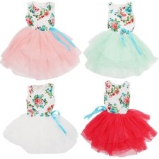 Girl's Country Party Floral Tutu Wedding Flower Girl Easter Birthday Dress NEW