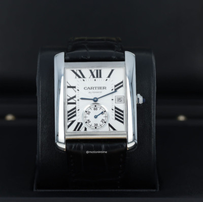 Cartier Tank MC Manufacture Men's Stainless Steel Silvered