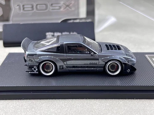 MT 1:64 JDM Gray Silvia S13 180SX Rocket Bunny Model Diecast Metal Car - Picture 13 of 18