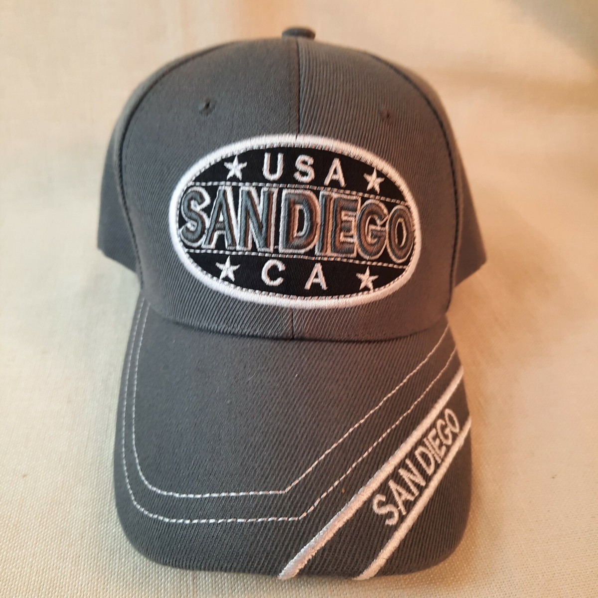 USA San Diego CA Baseball Cap/hat BRAND NEW w/tag, Grey  display picture 1