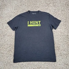 Under Armour Shirt Men Large Gray Heatgear Tee Hunting Outdoors Hunt Adult A8*