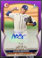 2023 Bowman Austin Bergner #PPA-AB Purple Autograph /250