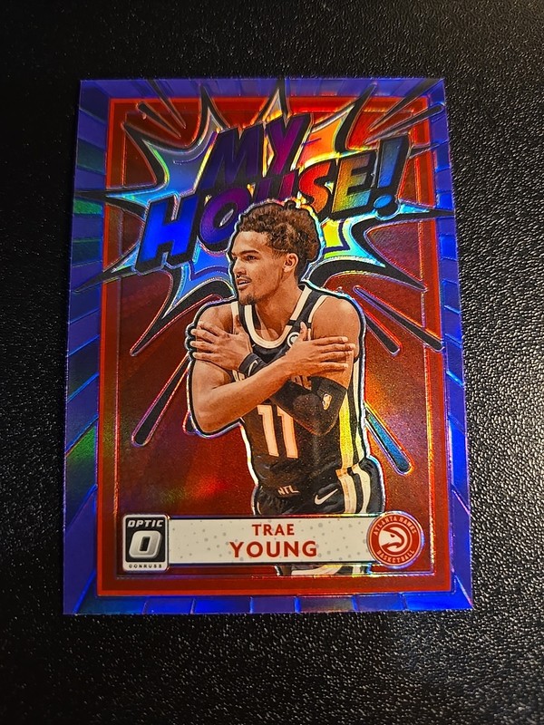 2020-21 Panini Donruss Optic - My House! Trae Young #17 Purple Prizm