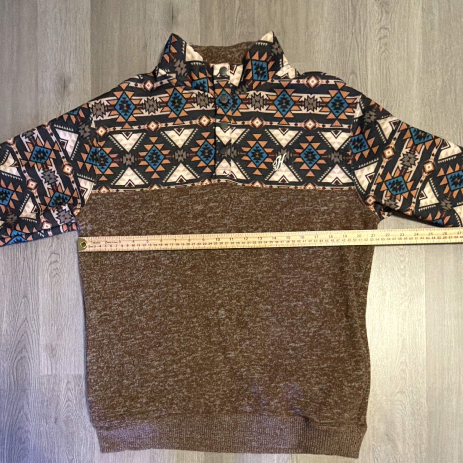 Hooey Men's Aztec Pattern Collared Pullover Sweat… - image 5
