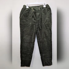 Rylee + Cru Oliver Pant Green Corduroy 100% Cotton Preppy Boys Size 10-12Y