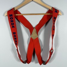 Honda Vintage Logo Graphic Suspenders Red/Orange Adjustable