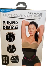 Cross Compression Shaper Short JML Velform Slimming Body Shapewear Uk 16 XL