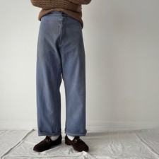 1950s Vintage French Workwear Sanfor Buckle Back Faded Pants