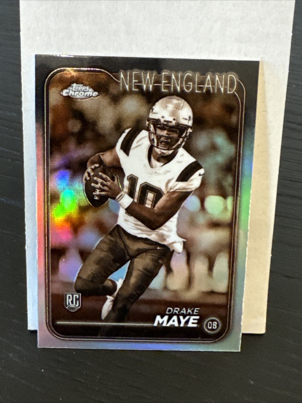 2024 Topps Chrome - Drake Maye #203 Sepia Refractor (RC)