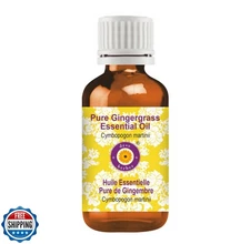 dève herbes Gingergrass Essential Oil (Cymbopogon martinii) Pure | Non-Sticky