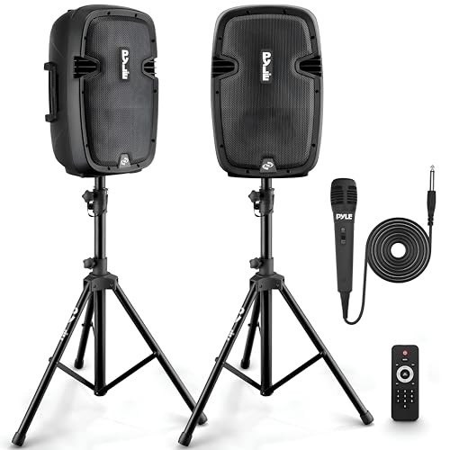 Pyle Active + Passive PA Systems - Dual 8inch 700 Watt Max P
