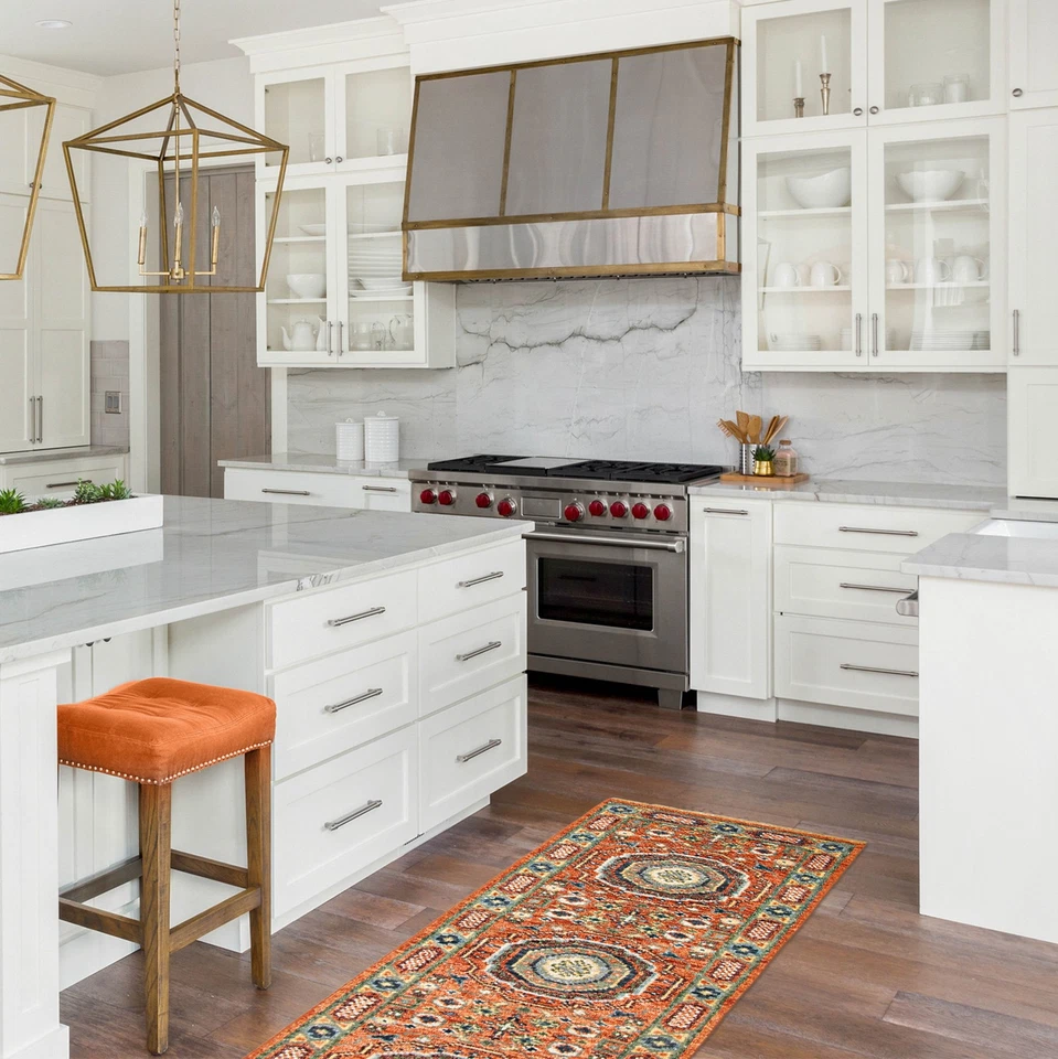 Vintage Hand-knotted Runner Rug 2'6" x 8'0" Traditional Oriental Wool Carpet - Image 2 of 4