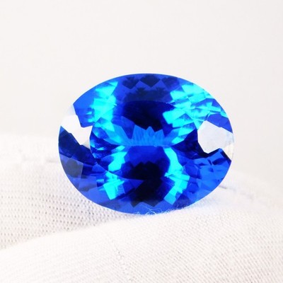 D' Block Natural Tanzanite 19.50 Ct Blue Oval Cut Certified Loose Gemstone
