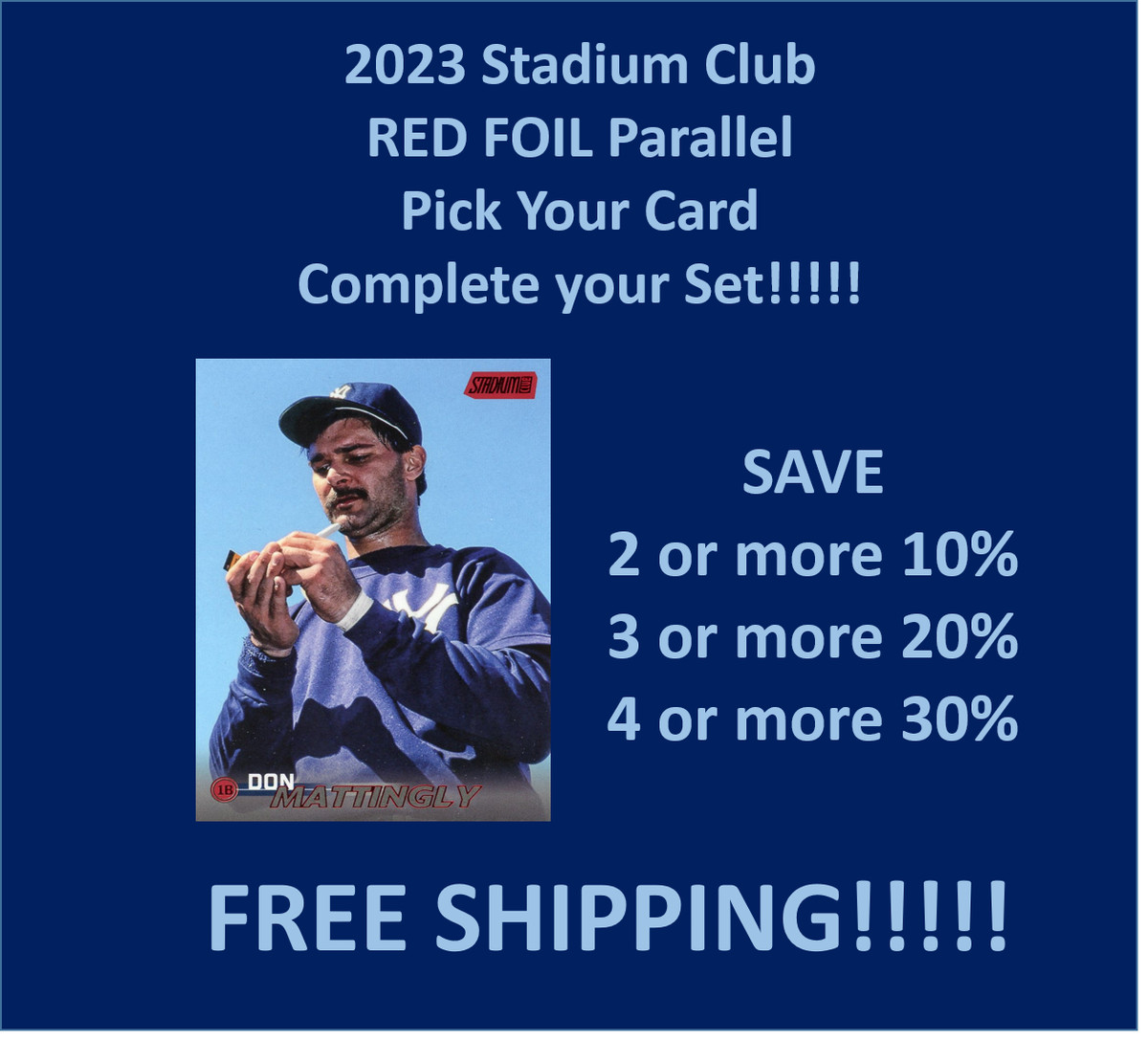 2023 Stadium Club Red Foil Parallel You Pick Complete your set SPECIAL!!!!