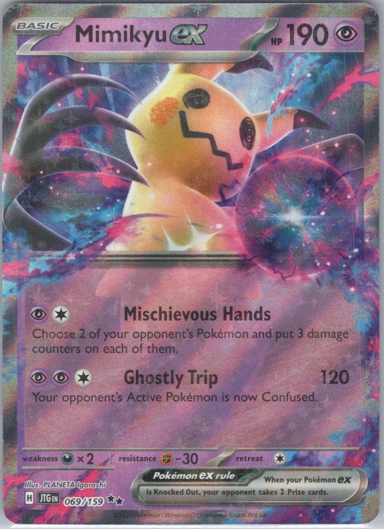 Mimikyu ex #69/159 (Holo) (NM) SV09: Journey Together JTG Pokemon