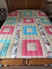 Unique Patchwork Quilt Geometric design FINISHED Hand QUILTed unique border — photo 10