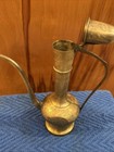 Brass Etched Middle Eastern Ewer Coffee Pot, 12” Vintage — photo 3