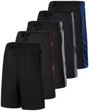 5 Pack: Boys' Mesh Basketball Athletic Shorts with Pockets Teen Kids Youth ...