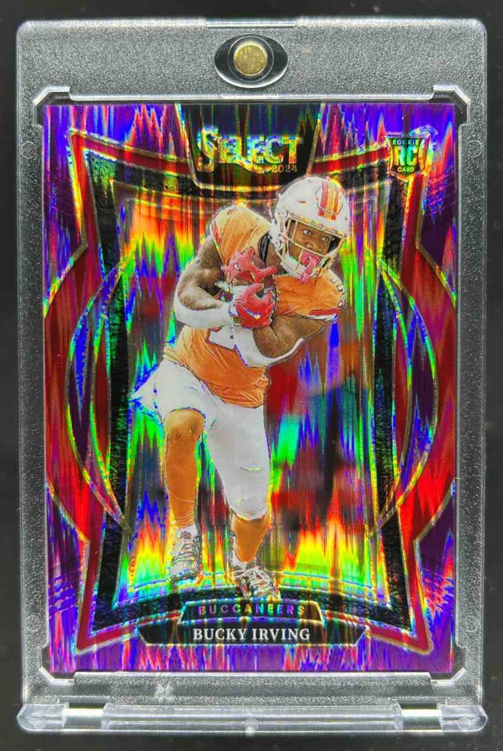 2024 Select Bucky Irving Concourse RC Purple Prizm Shock #38/360 Buccaneers