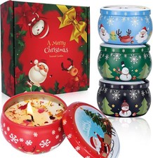 8 x Set di Candele Profumate, Natale Candele Profumate Set Regalo, Cera di Soia Naturale