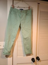Democracy Ab Solution Women  s Jeans Size 6P Green Stretch Denim