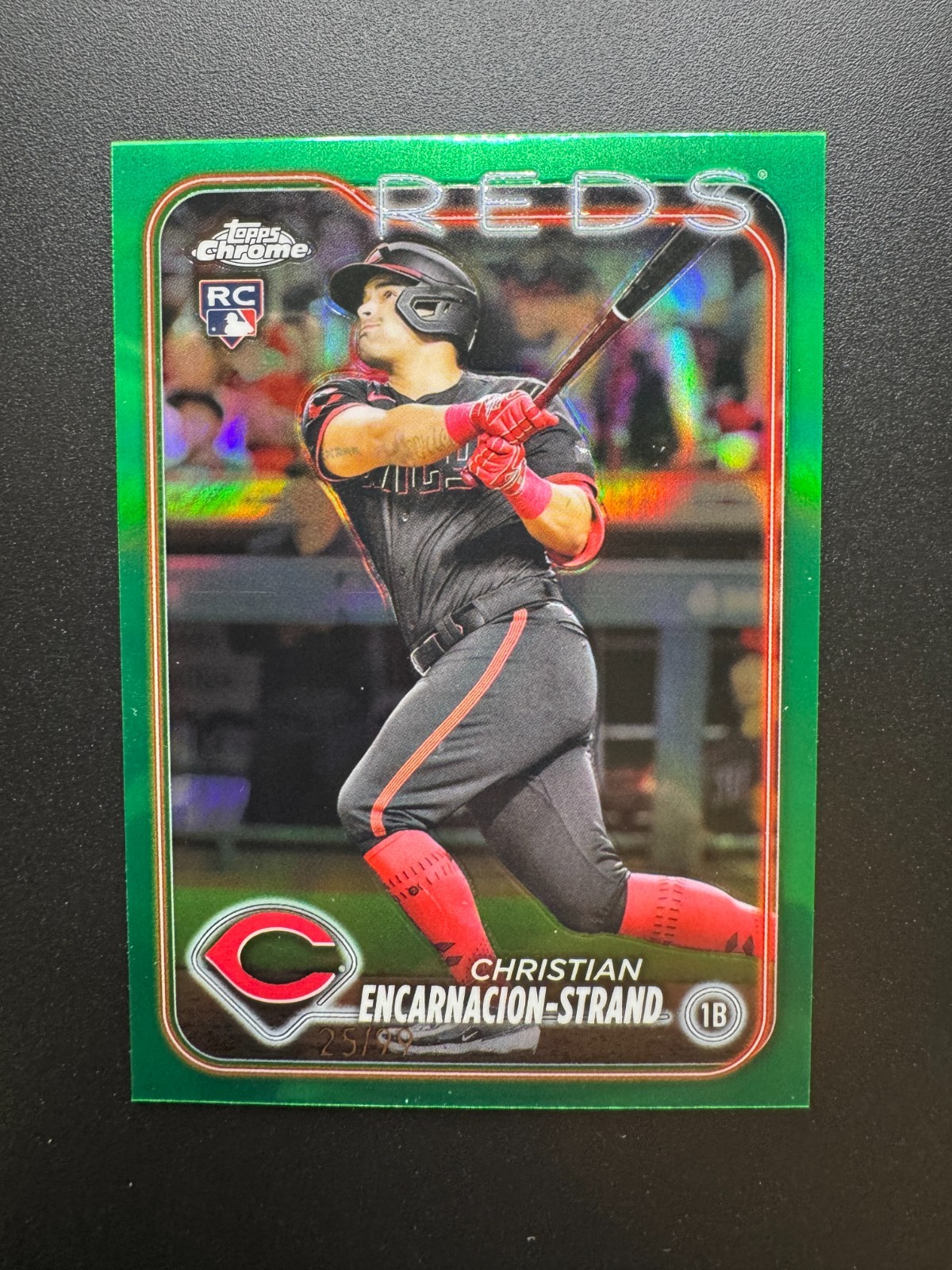 Christian Encarnacion-Strand RC 2024 Topps Chrome #65 Green Refractor /99 (RC)