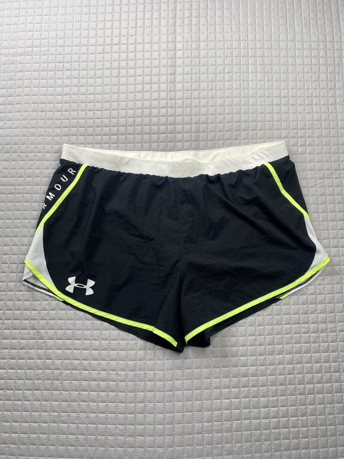 Under Armour UA Fly-By 2.0 Heat Gear Running Shorts Womens 3XL Lined Black
