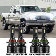 9005 9006 LED Headlight Bulbs For Chevy C10 C/K 1500 Tahoe Silverado 1994-1998