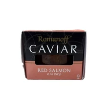 Romanoff Red Salmon Caviar, 2oz - Gourmet Seafood Delicacy, Premium Quality Roe