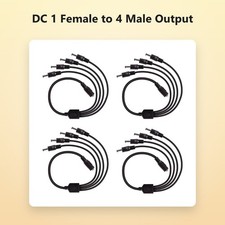 DC 1 Female to 4 Male Output Power Splitter Cable 4 Pcs 1 to 4 DC CCTV Camera..,
