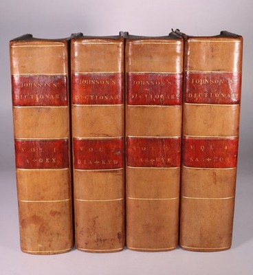 1805 Dictionary of the English Language by Samuel Johnson 9th Edition 4 Vols