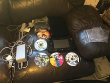 Nintendo Wii U Premium 32GB Black Video Game System console Tested bundle 5 game