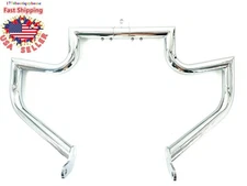 SILVER Highway Engine Guard Bar HARLEY BREAKOUT Night Train Deuce 00-17 1.25" US