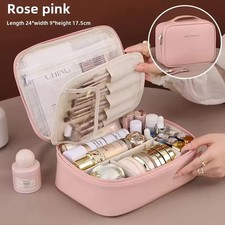 Women's Cosmetic Bag Makeup Bag Double Layer Large Capacity Luxury Cosmetics Org